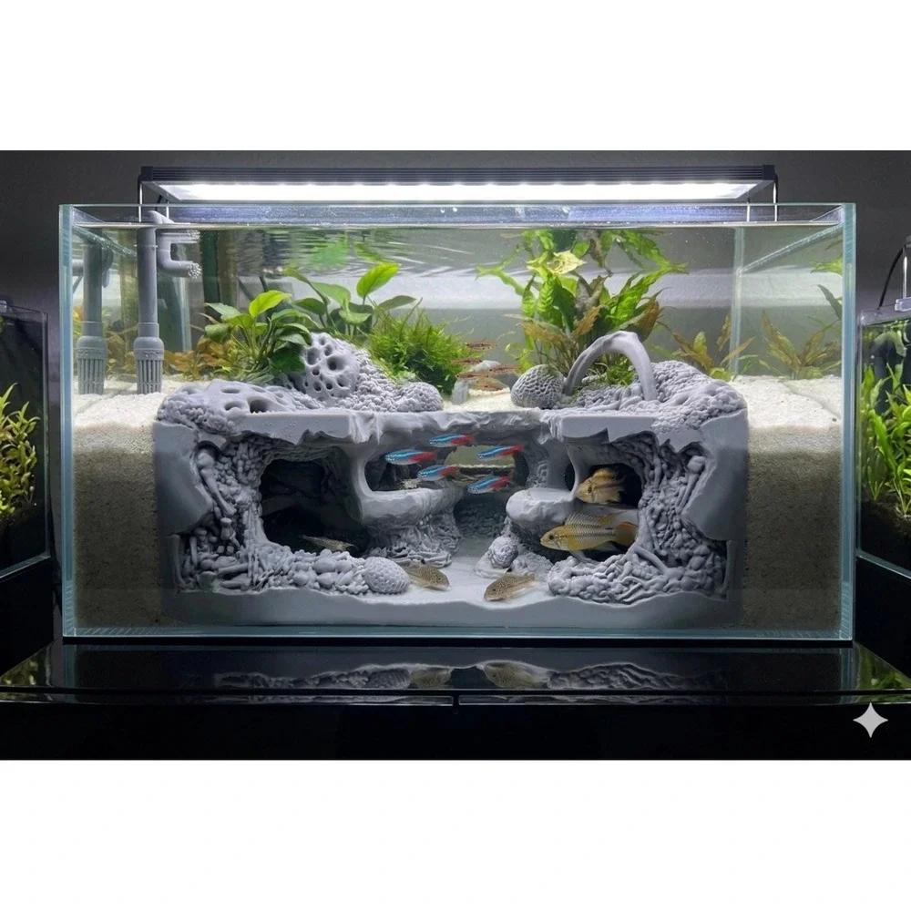 Catacomb Caves - Bone Themed Aquarium Burrow viewing Cave